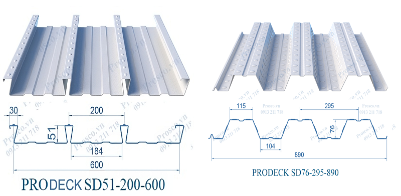 Tấm sàn steel deck ứng dụng thi công sàn hiện đại